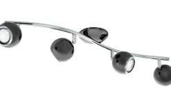 Avlånga Takspotlights|Takspot Med Minst 4 Lampor < Eglo Bimeda Takspotlight 64cm GU10 LED 3000K 4x2,8W Nickel