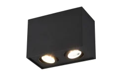 Takspot Med 2 Lampor-Trio Lighting Biscuit Takspotlight 2-delad GU10 mattsvart