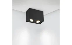 Takspot Med 2 Lampor-Trio Lighting Biscuit Takspotlight 2-delad GU10 mattsvart