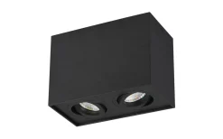 Takspot Med 2 Lampor-Trio Lighting Biscuit Takspotlight 2-delad GU10 mattsvart