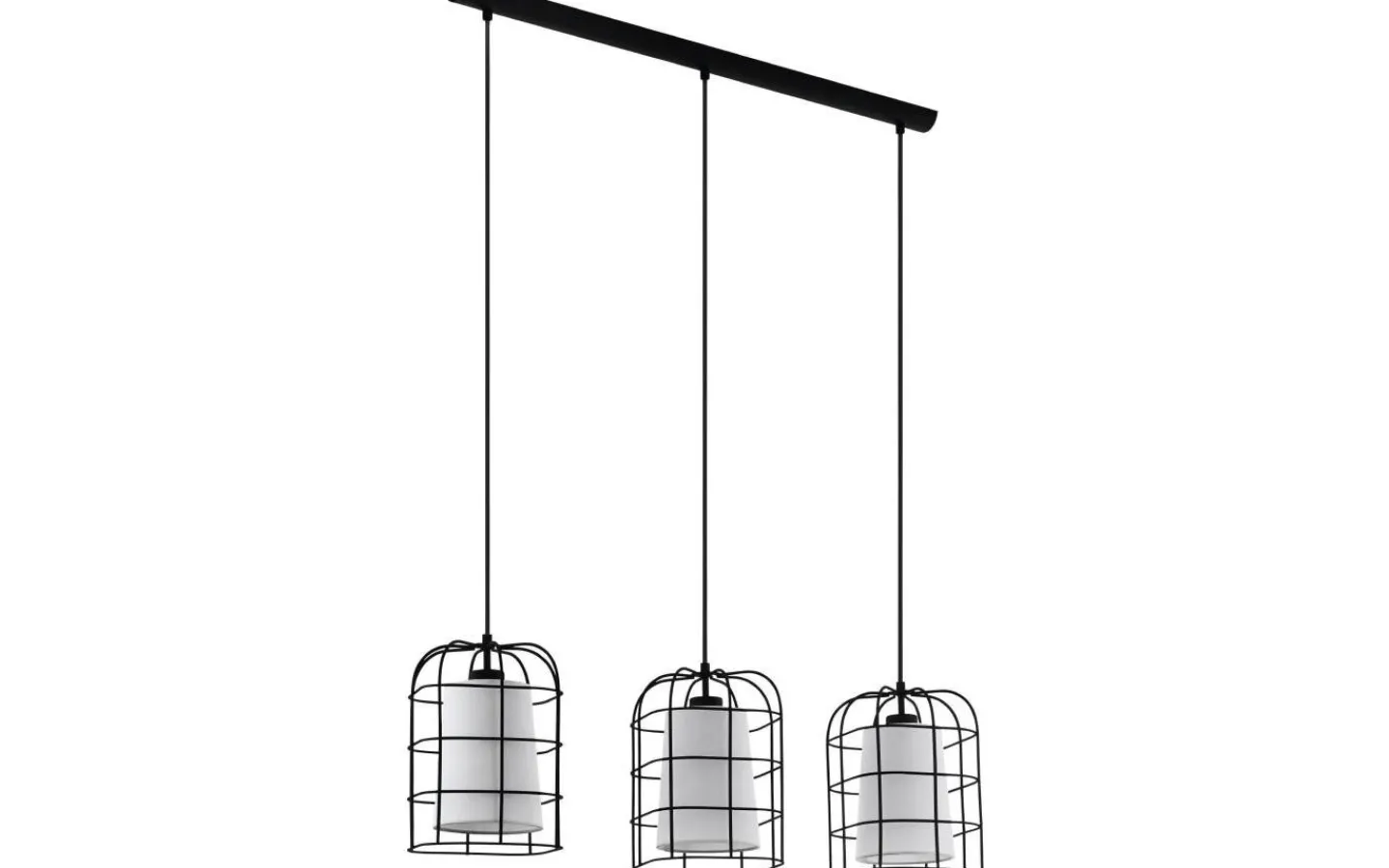 Avlånga Taklampor < Eglo Bittams Taklampa 89cm 3L Svart/Vit