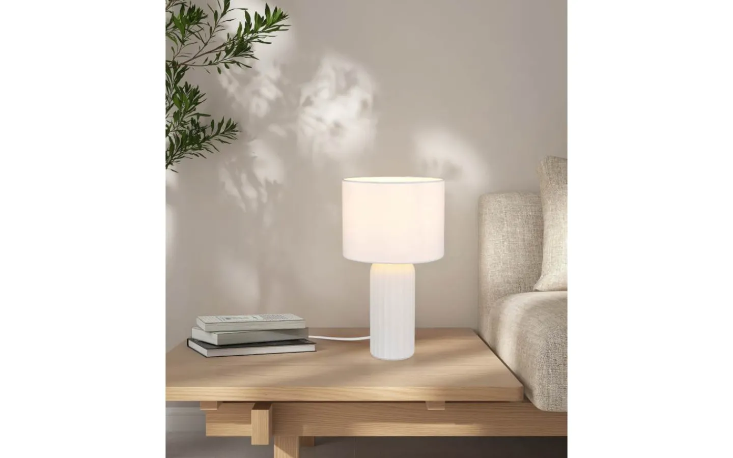 Bordslampor-Reality Blair Bordslampa 36cm E27 mattvit