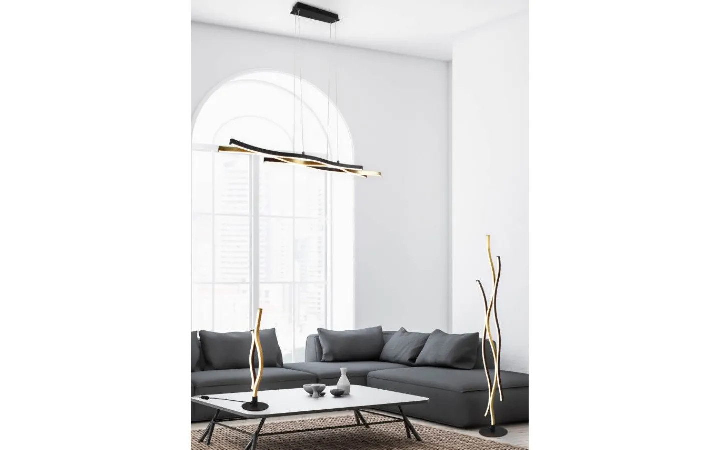 Bordslampor < Trio Lighting Blaze Bordslampa LED matt mässing