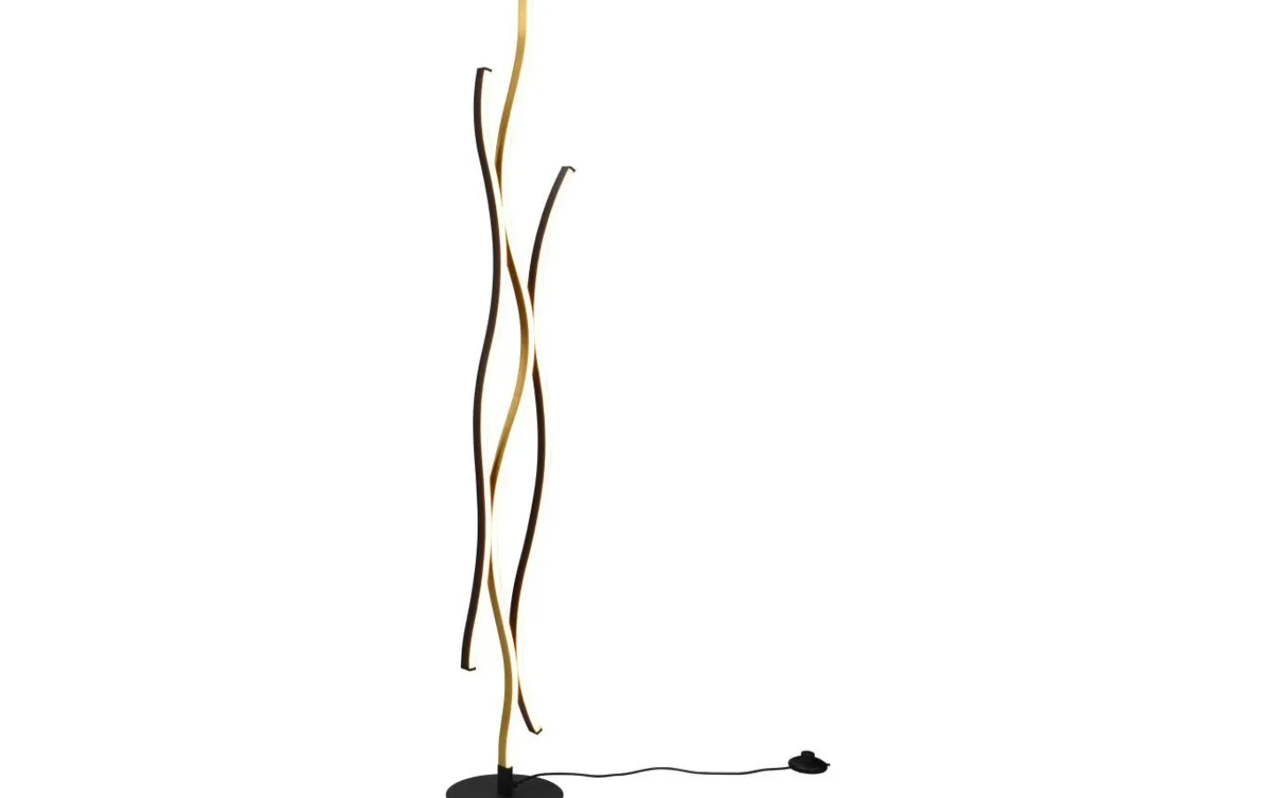 Golvlampor-Trio Lighting Blaze Golvlampa LED matt mässing