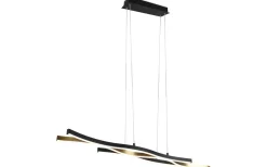 Avlånga Taklampor-Trio Lighting Blaze Takpendel LED matt mässing