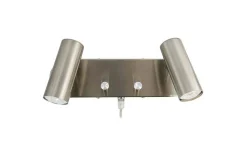 Sovrum|Läslampor-Oriva Blizz Vägglampa 2xGU10 Mini 26cm Satin