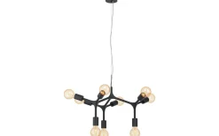 Stora Taklampor Ø50-69 Cm < Eglo Bocadella Taklampa 64cm 9L Svart