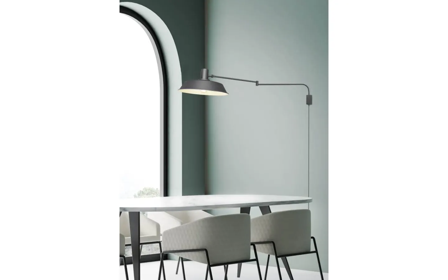 Läslampor-Trio Lighting Bolder Vägglampa E27 mattsvart