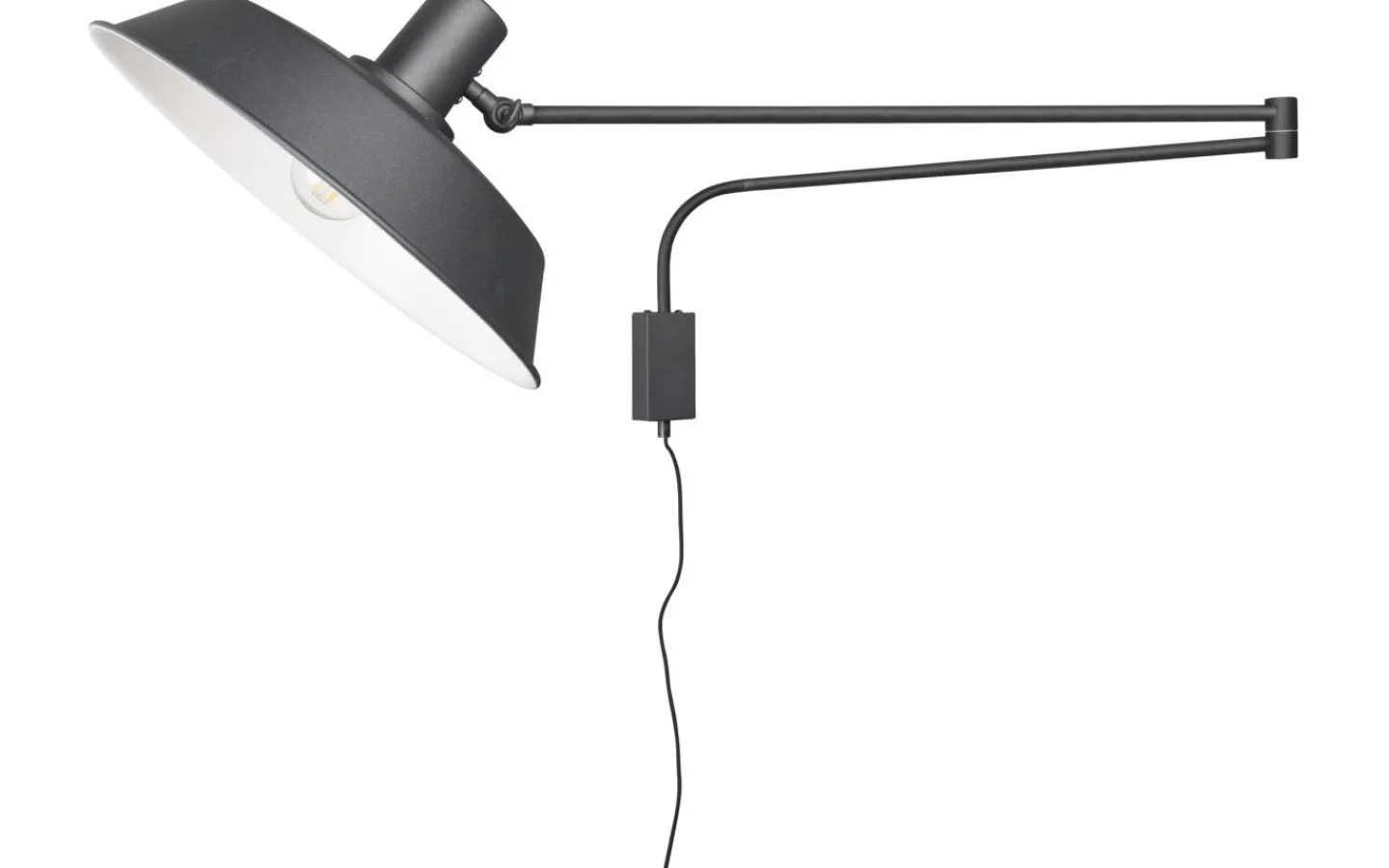 Läslampor-Trio Lighting Bolder Vägglampa E27 mattsvart