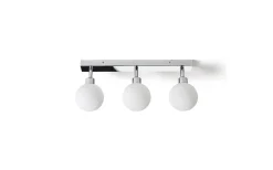 Badrumslampor Tak|Plafonder < Rendl Bolly III Plafond 43cm Opal/Krom IP44