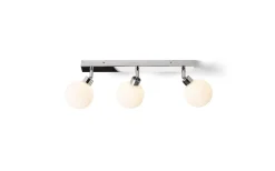 Badrumslampor Tak|Plafonder < Rendl Bolly III Plafond 43cm Opal/Krom IP44