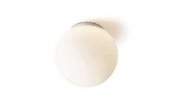 Badrumslampor Tak|Plafonder-Rendl Bolly Plafond 26cm Opal/Krom IP44
