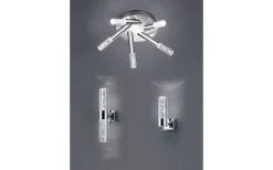 Badrumslampor Tak-Trio Lighting Bolsa H2O Plafond LED rund krom/bubbelglas IP44