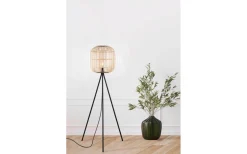 Golvlampor-Eglo Bordesley Golvlampa 139cm Svart/Natur