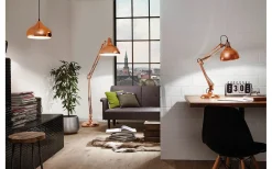 Golvläslampor-Eglo Borgillio Golvlampa 190cm Koppar