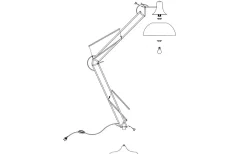 Golvläslampor-Eglo Borgillio Golvlampa 190cm Koppar