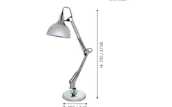 Skrivbordslampor-Eglo Borgillio Skrivbordslampa 71cm Krom