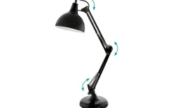 Skrivbordslampor-Eglo Borgillio Skrivbordslampa 71cm Svart