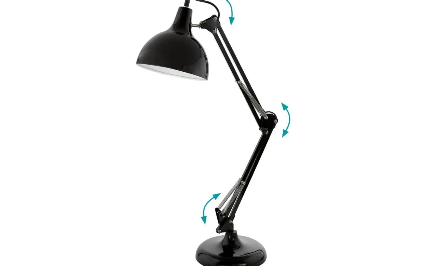 Skrivbordslampor-Eglo Borgillio Skrivbordslampa 71cm Svart