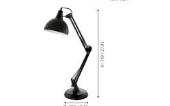 Skrivbordslampor-Eglo Borgillio Skrivbordslampa 71cm Svart