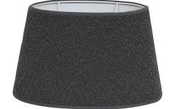 Ovala Lampskärmar < Hallbergs Boucle Lampskärm Oval 30cm Antracitgrå