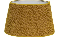 Ovala Lampskärmar < Hallbergs Boucle Lampskärm Oval 20cm Guldgul