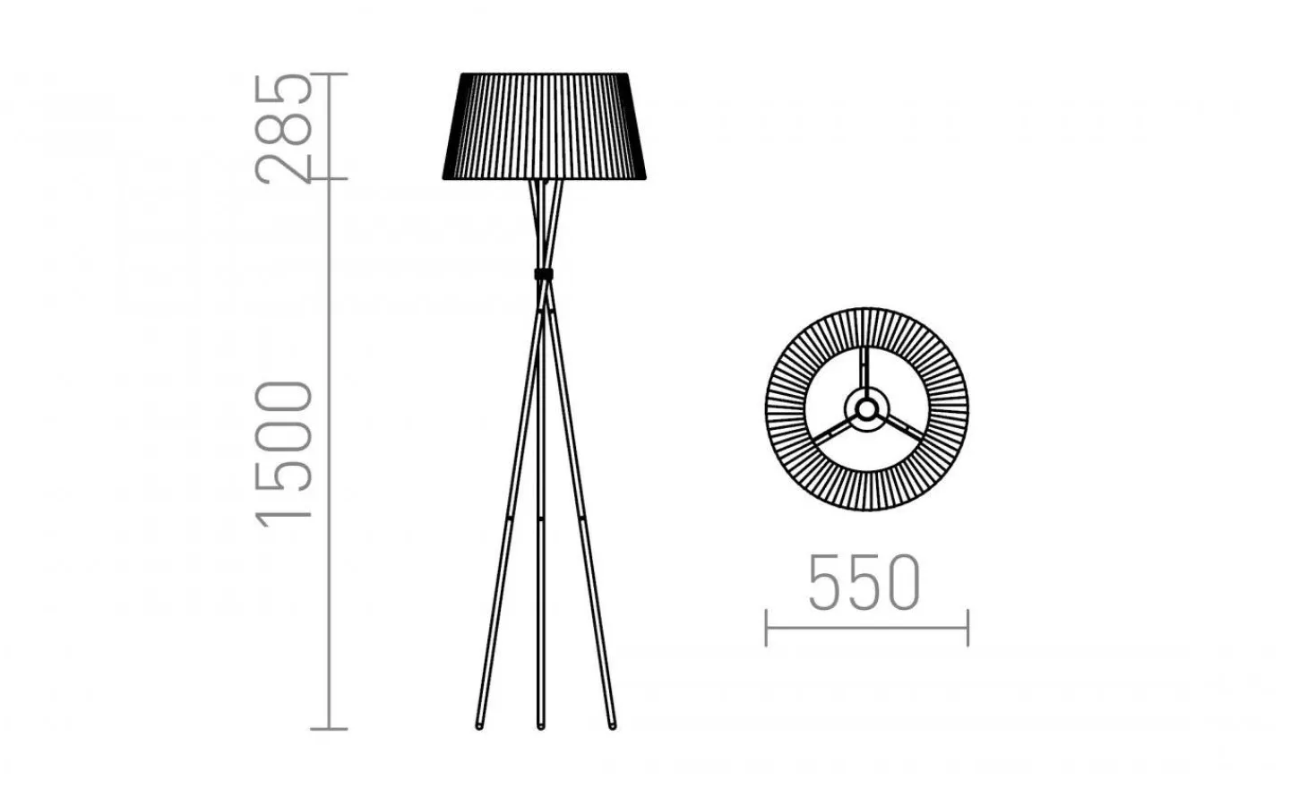 Vardagsrum|Golvlampor-Rendl Boulogne Golvlampa 165cm Svart E27