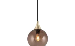 Kök & Matplats|Fönsterlampor-Globen Lighting Bowl Mini Fönsterlampa 15cm E14 Borstad Mässing/Brun
