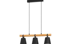 Kök & Matplats|Avlånga Taklampor < Eglo Boyle Taklampa 78cm 3L Svart