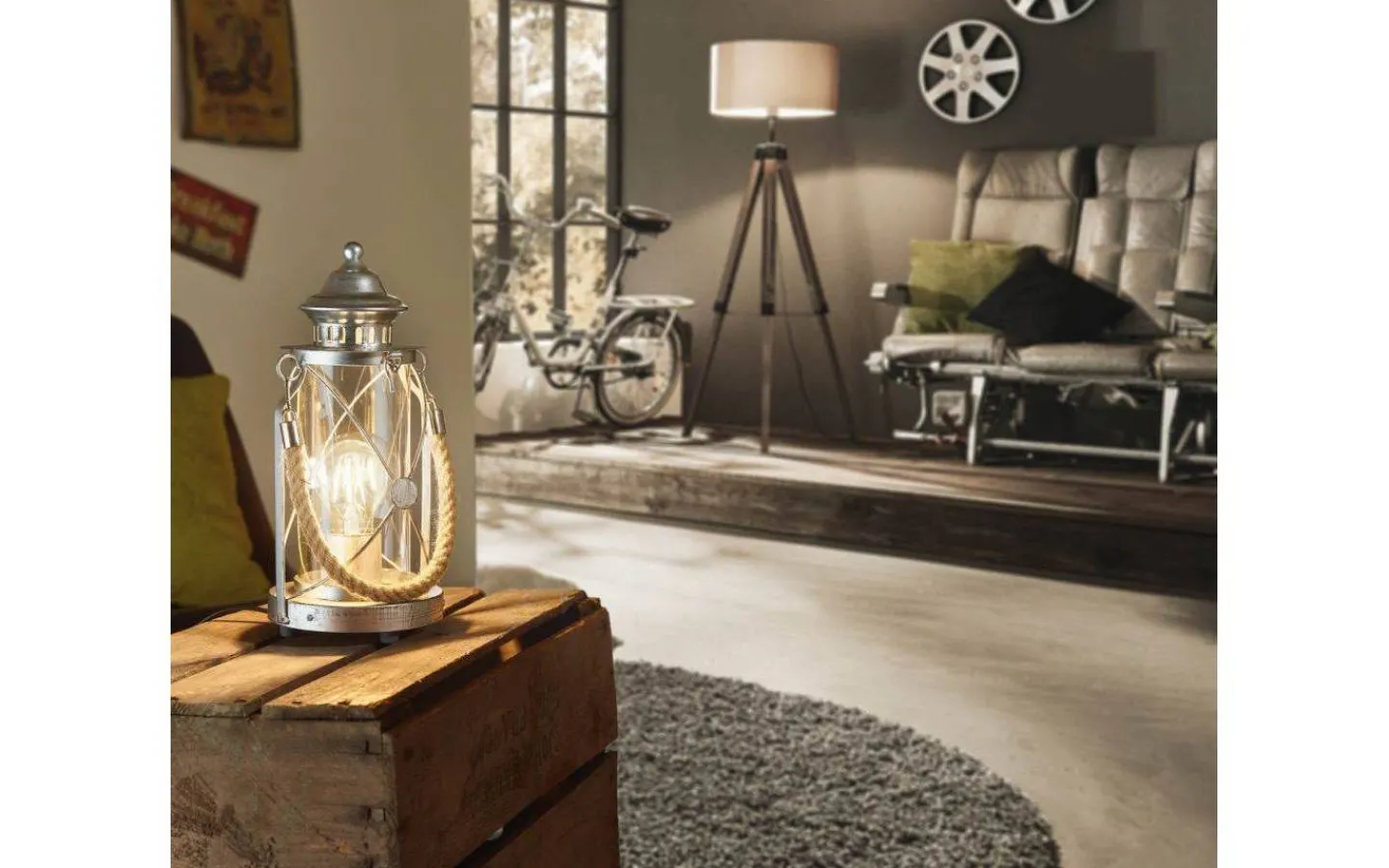 Bordslampor < Eglo Bradford Bordslampa 33cm Silver