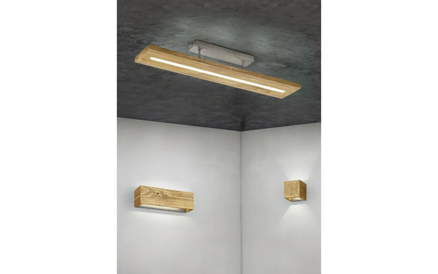 Plafonder < Trio Lighting Brad Plafond LED i trä
