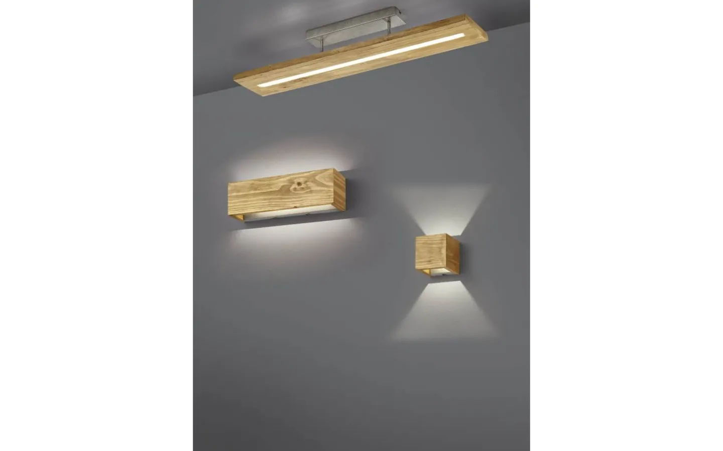 Plafonder < Trio Lighting Brad Plafond LED i trä