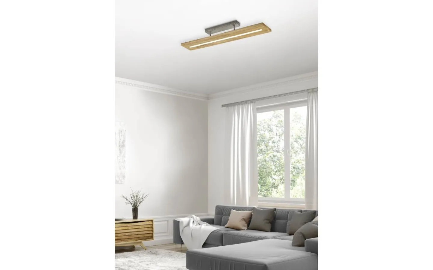 Plafonder < Trio Lighting Brad Plafond LED i trä