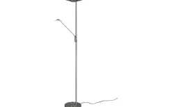 Uplight|Golvläslampor-Trio Lighting Brantford Golvlampa LED i borstat stål