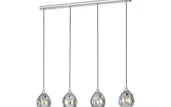 Avlånga Taklampor-Eglo Bregalla Taklampa 109cm Svart Glas