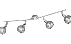 Avlånga Takspotlights|Takspot Med Minst 4 Lampor-Reality Brest Spotlight 4-delad E14 krom