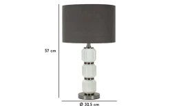 Bordslampor < Mauro Ferretti Brighty Bordslampa 57cm Vit/Grå