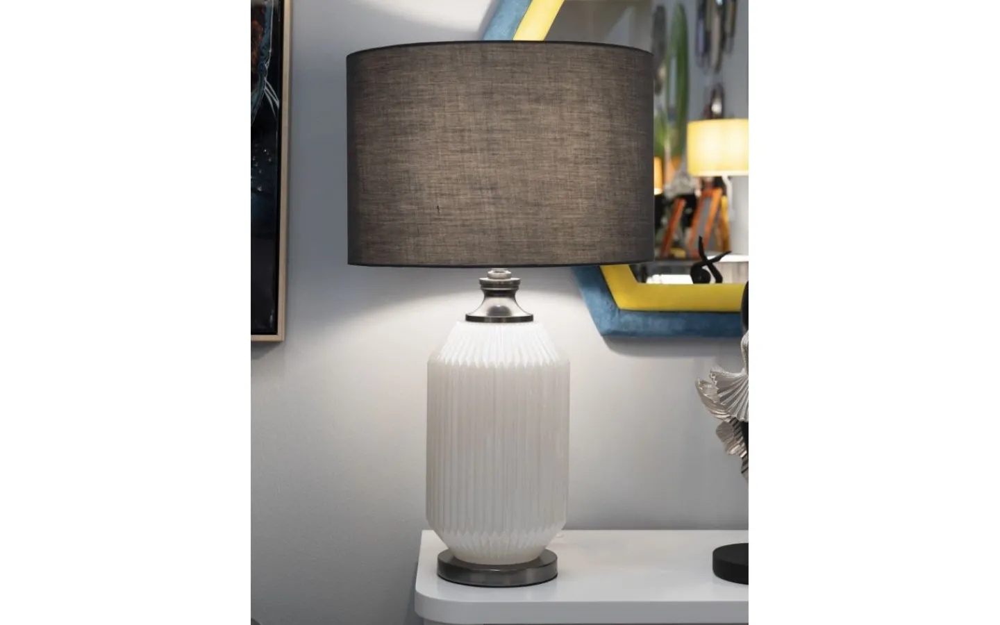 Bordslampor-Mauro Ferretti Brighty Bordslampa 65cm Vit/Grå
