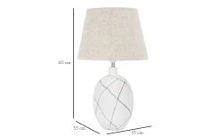 Bordslampor < Mauro Ferretti Brillante Bordslampa 60cm Vit/Beige