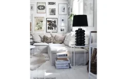 Sovrum|Vardagsrum-Hallbergs Bubbels Lampfot 49cm Black Marble