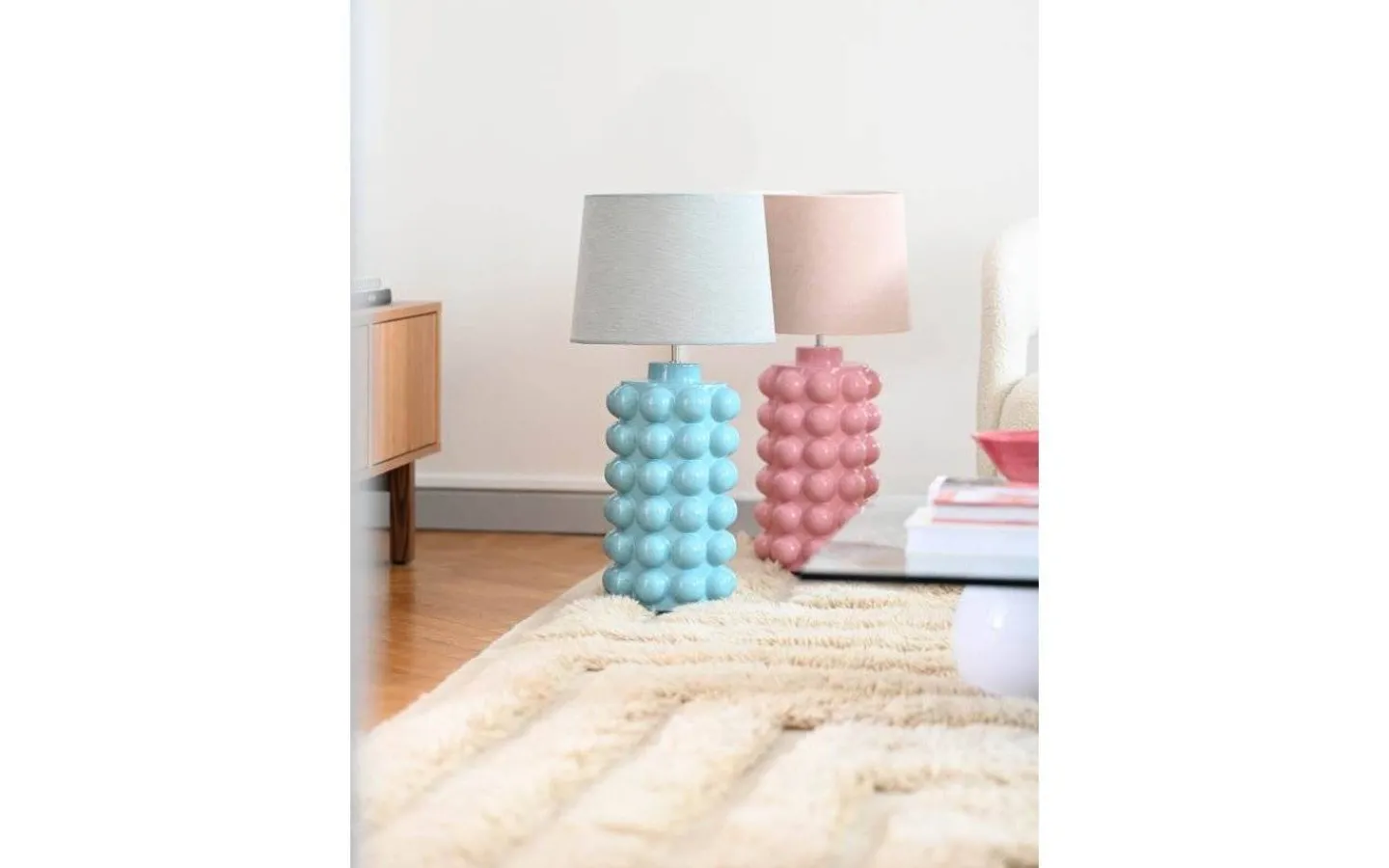 Lampfötter-Hallbergs Bubbels Lampfot 49cm Soft Petrol