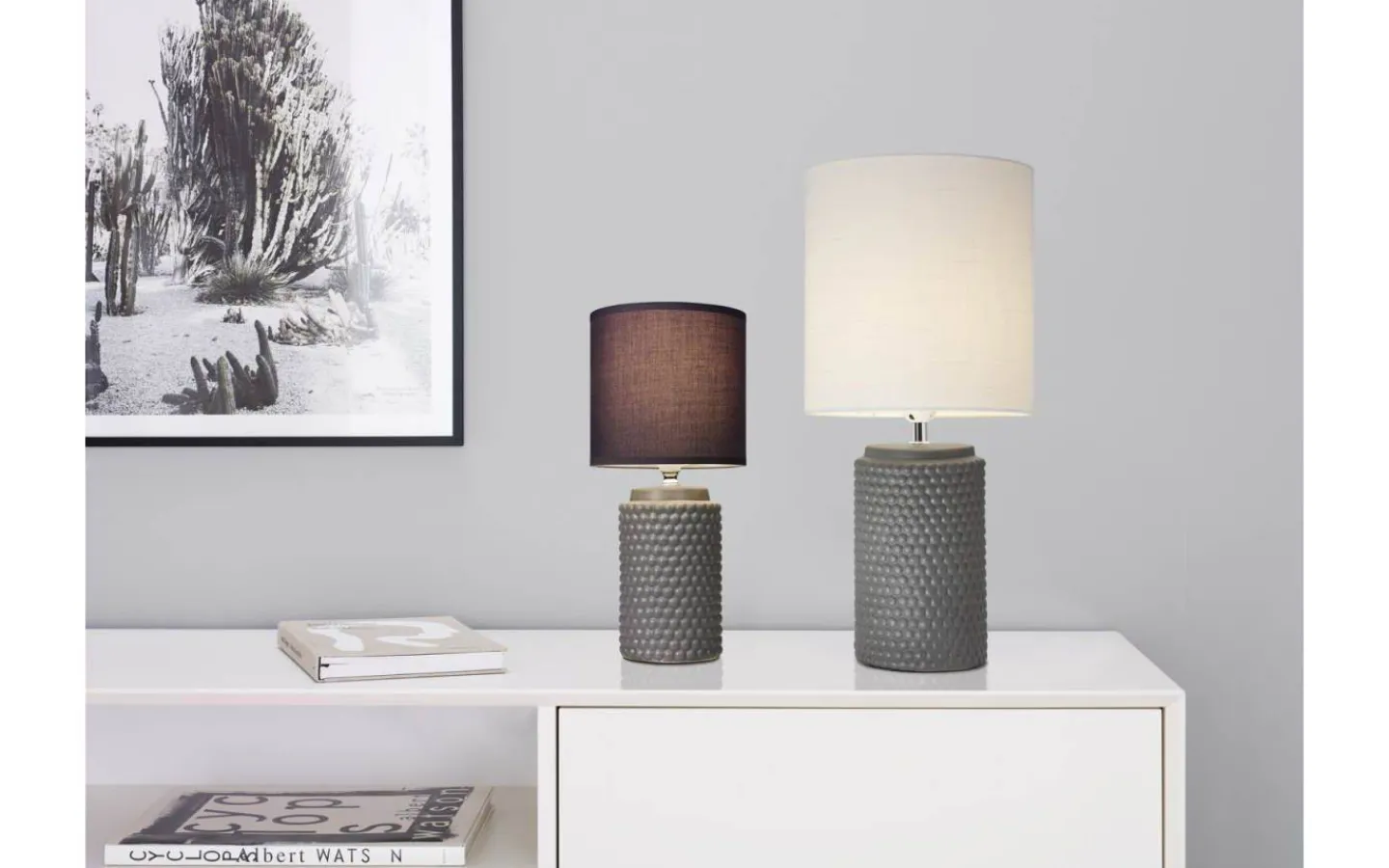 Vardagsrum|Bordslampor < Cottex Bubble XL Bordslampa 50cm Grå/Vit