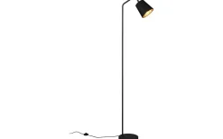 Golvläslampor-Reality Buddy Golvlampa E27 matt svart/guld