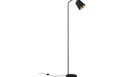 Golvläslampor-Reality Buddy Golvlampa E27 matt svart/guld