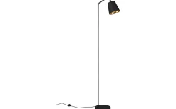 Golvläslampor-Reality Buddy Golvlampa E27 matt svart/guld