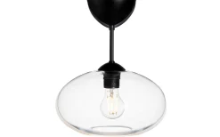 Badrumslampor Tak < Belid Bullo Plafond Ø27cm Mattsvart/Klarglas