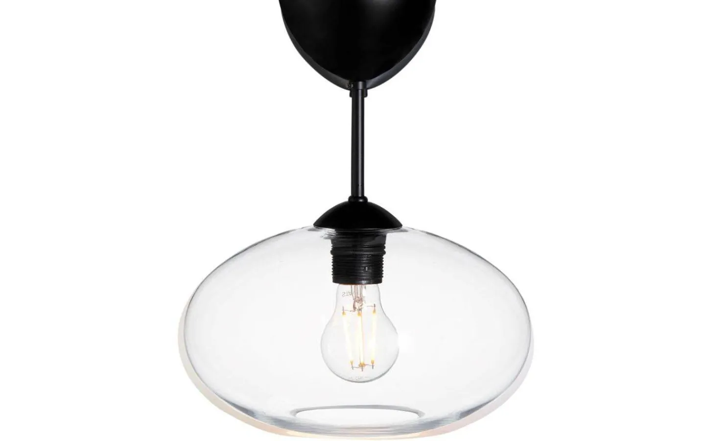 Badrumslampor Tak < Belid Bullo Plafond Ø27cm Mattsvart/Klarglas