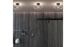 Plafonder-Belid Bullo Plafond 38cm Mattsvart/Klarglas