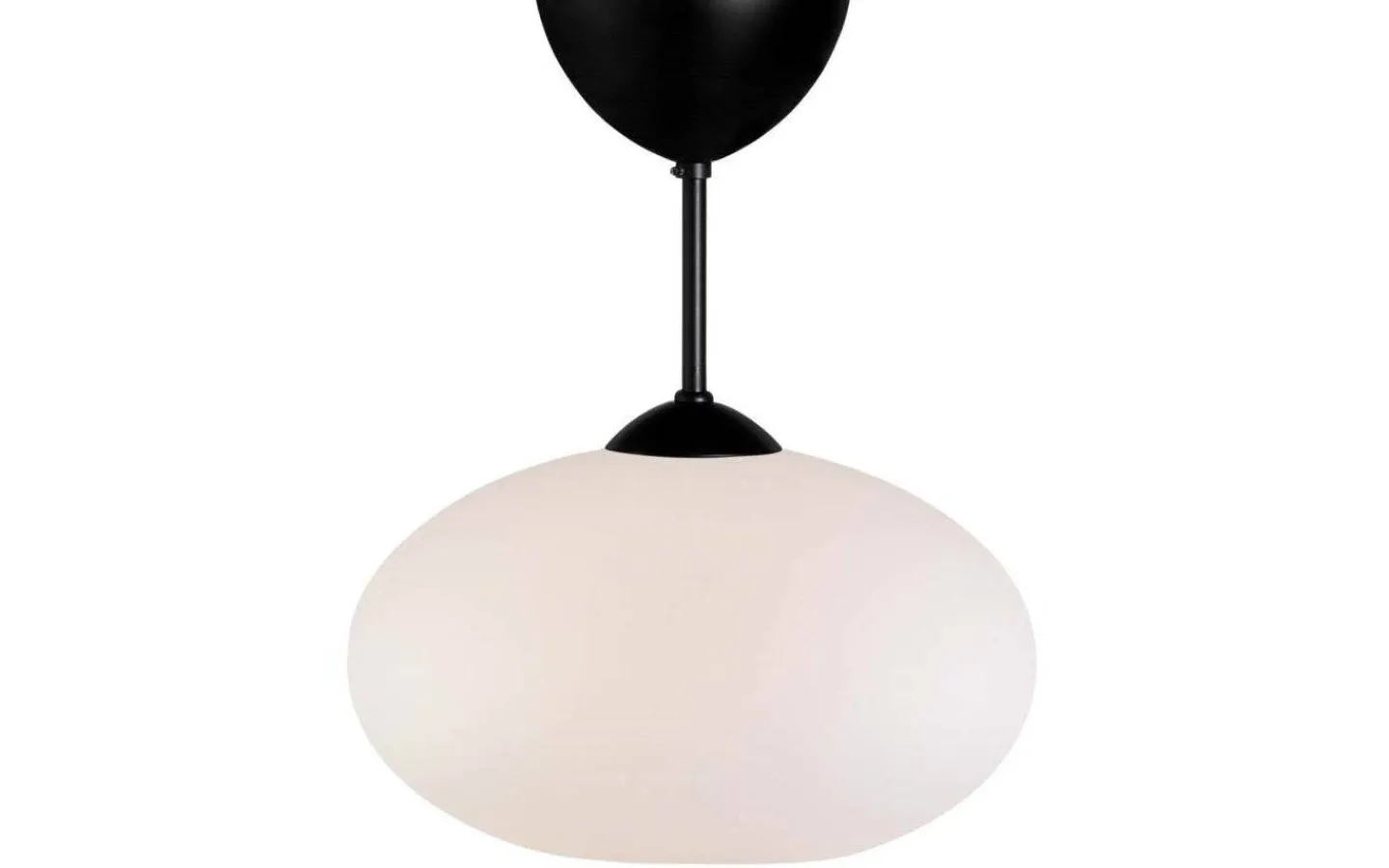 Badrumslampor Tak < Belid Bullo Plafond Ø27cm Mattsvart/Opalglas