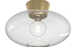 Plafonder-Belid Bullo Plafond 38cm Mässing/Klarglas